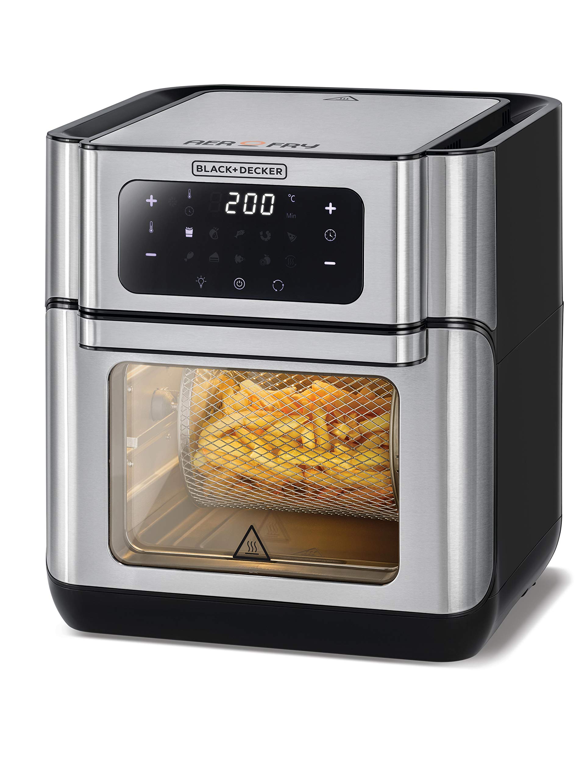 Black & Decker XL Digital Air Fryer Oven 1500W 12L, 10 Presets 360° Rapid Air Convection من بلاك + ديكر 1500 واط سعة 12 لتر، 10 اعدادات مسبقة وتقنية الحمل الحراري السريع 360 درجة للتحكم Black & Decker XL Digital Air Fryer Oven 1500W 12L, 10 Presets 360° Rapid Air Convection من بلاك + ديكر 1500 واط سعة 12 لتر، 10 اعدادات مسبقة وتقنية الحمل الحراري السريع 360 درجة للتحكم
